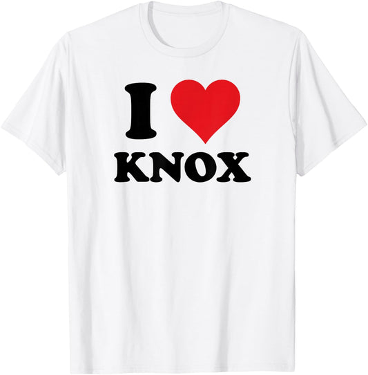 I Heart Knox First Name I Love Personalized Stuff T-Shirt - T-Shirt | White