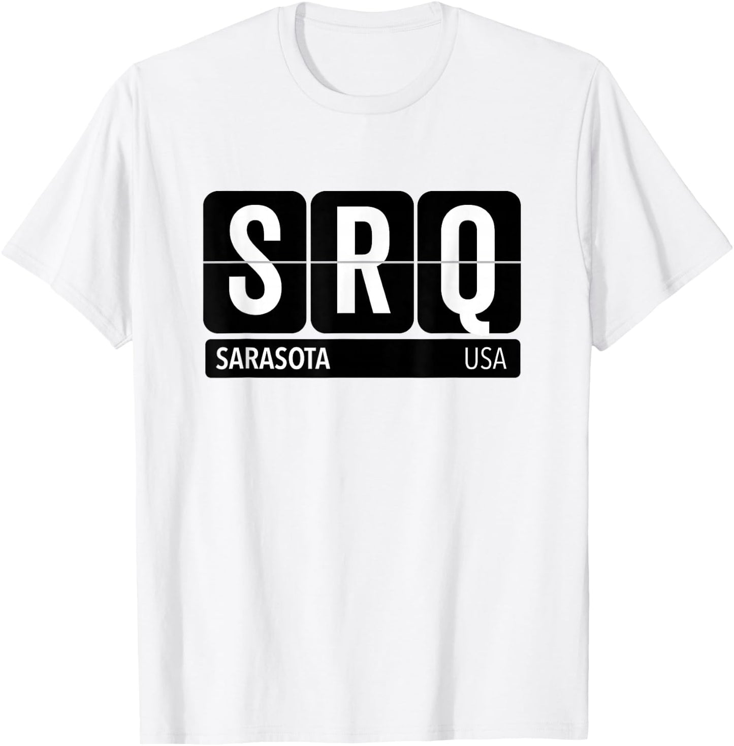 SRQ Sarasota Florida USA Travel Souvenir White Text T-Shirt - T-Shirt | White