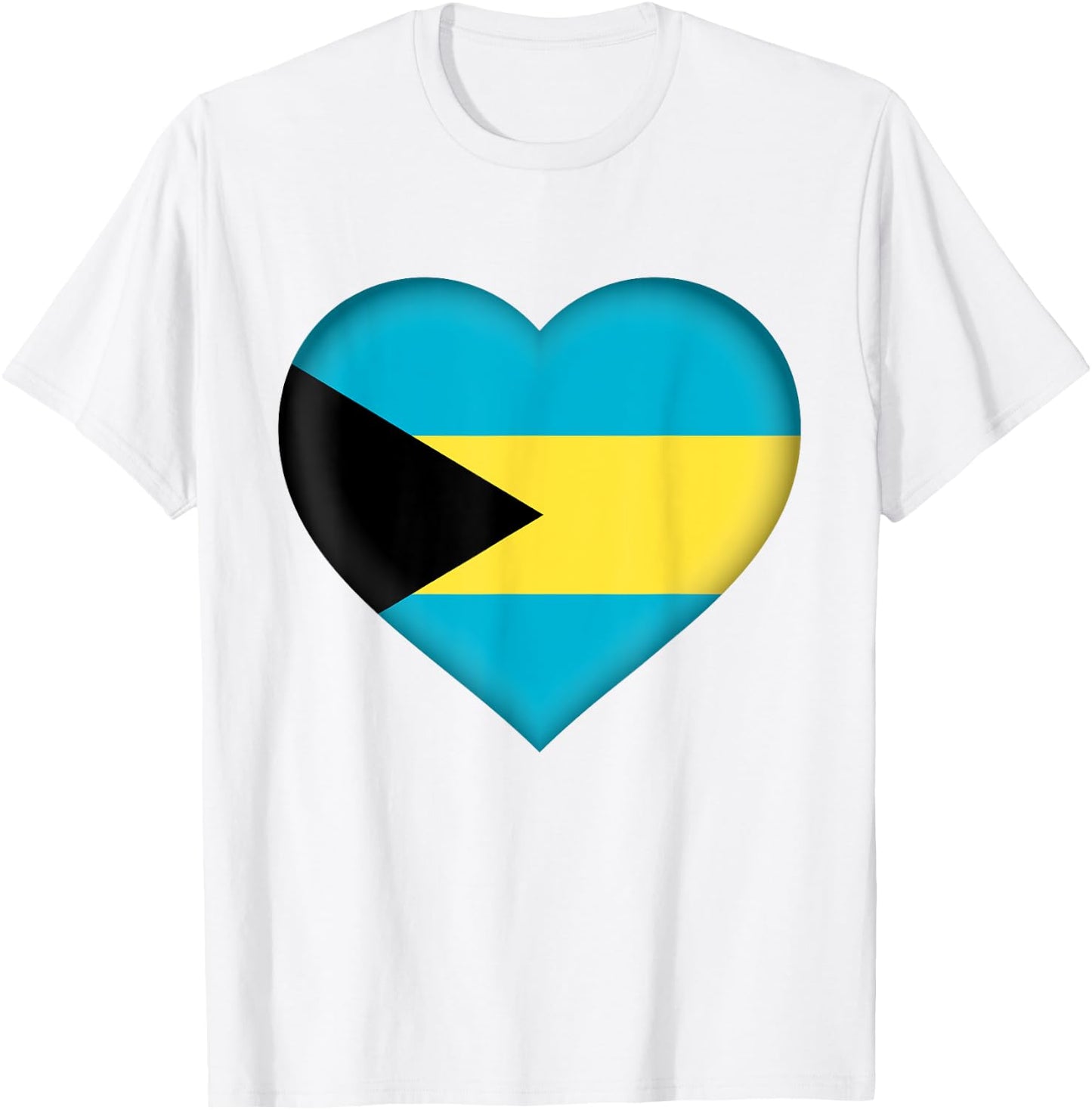 I Love Bahamas | Bahamian Flag Heart Outfit T-Shirt - T-Shirt | White