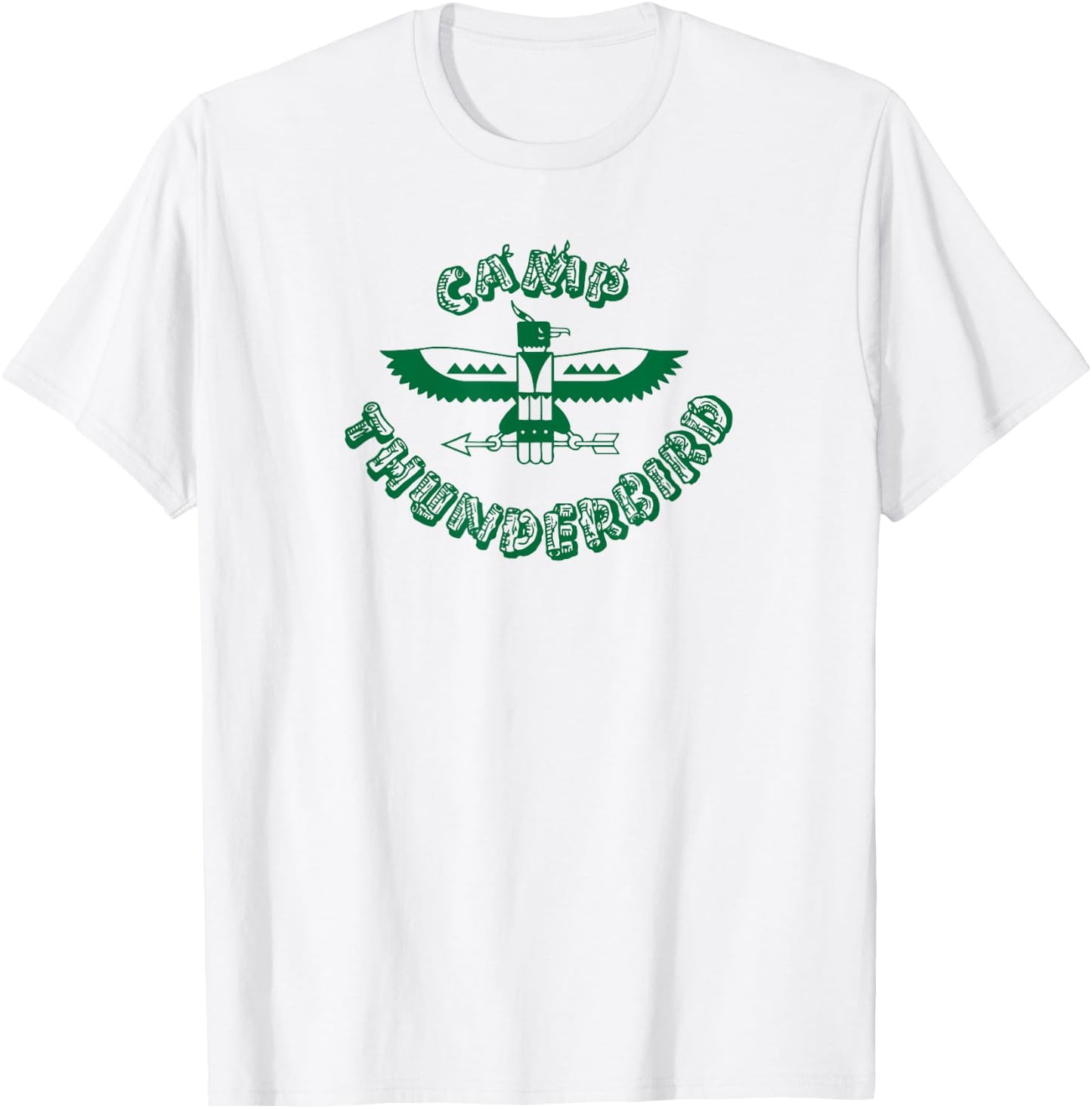 Camp Thunderbird Green Logo T-Shirt - T-Shirt | White