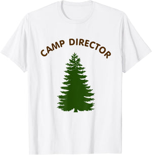 Camp Director Counselor Summer Pine Tree Gift - Blue Men Women T-Shirt - T-Shirt | White
