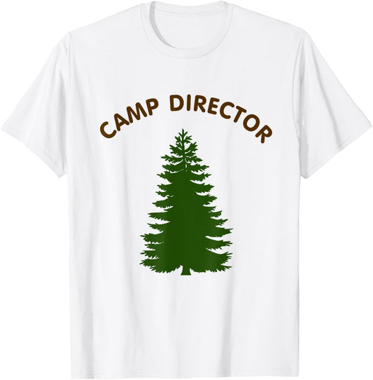 Camp Director Counselor Summer Pine Tree Gift - Blue Men Women T-Shirt - T-Shirt | White