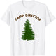 Camp Director Counselor Summer Pine Tree Gift - Blue Men Women T-Shirt - T-Shirt | White