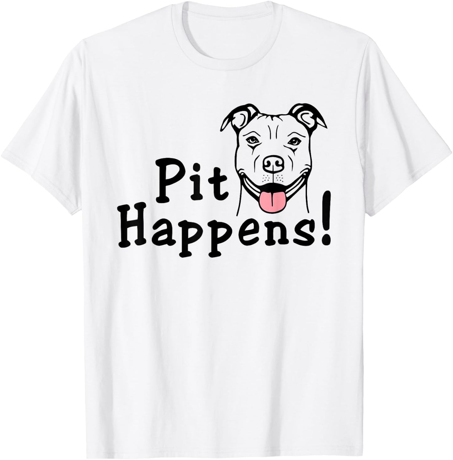 Pit Happens Pit Bull Mom Dog Bad Attitude Ladies Pitbull T-Shirt - T-Shirt | White