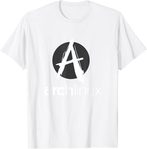 Arch Linux lover tagline and Logo Open Source Os T-Shirt - T-Shirt | White