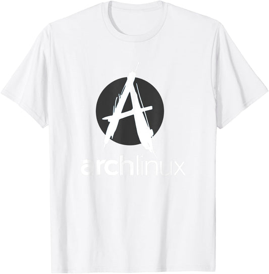 Arch Linux lover tagline and Logo Open Source Os T-Shirt - T-Shirt | White