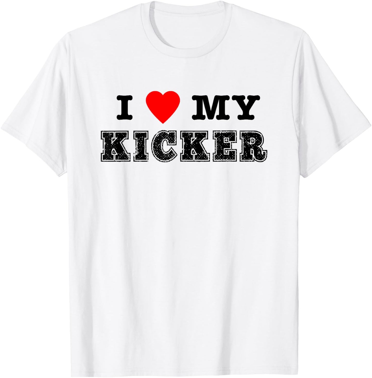 Football Shirts - I Heart My Kicker Football Shirt T-Shirt - T-Shirt | White