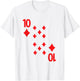 Ten of Diamonds poker playing card costume shirt T-Shirt - T-Shirt | White