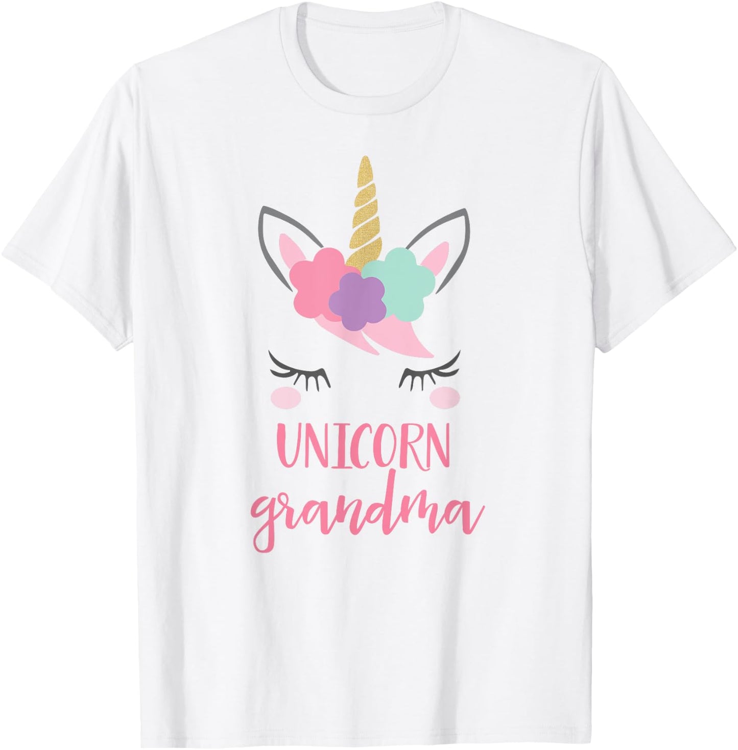 Unicorn Grandma Shirt, Grandma of the Birthday Girl Gift T-Shirt - T-Shirt | White