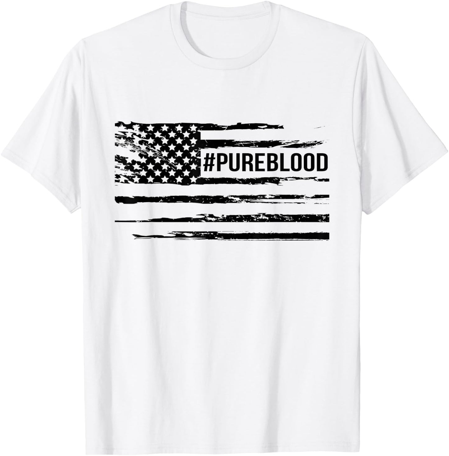 Pure Blood Movement #Pureblood Freedom Vintage Patriotic T-Shirt - T-Shirt | White