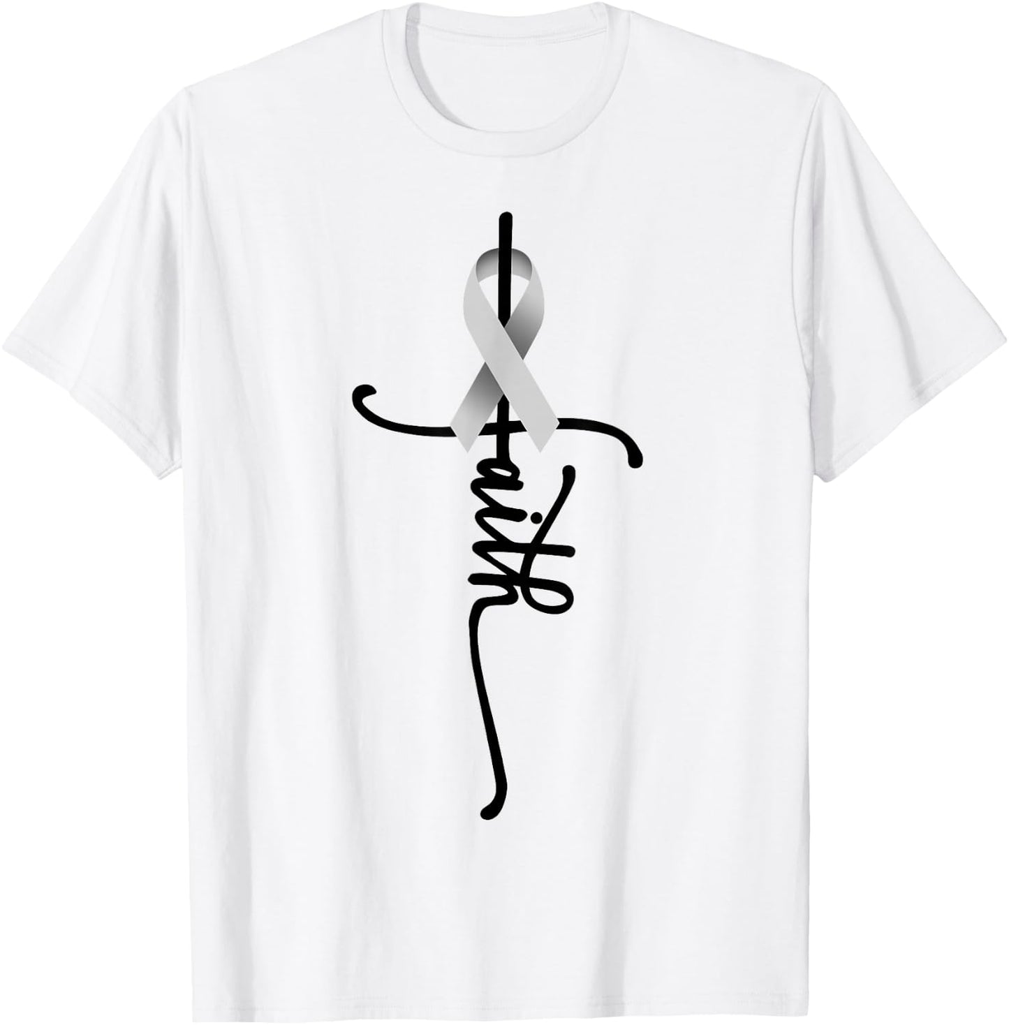 Lung Cancer Faith Lung Cancer Awareness November Support T-Shirt - T-Shirt | White