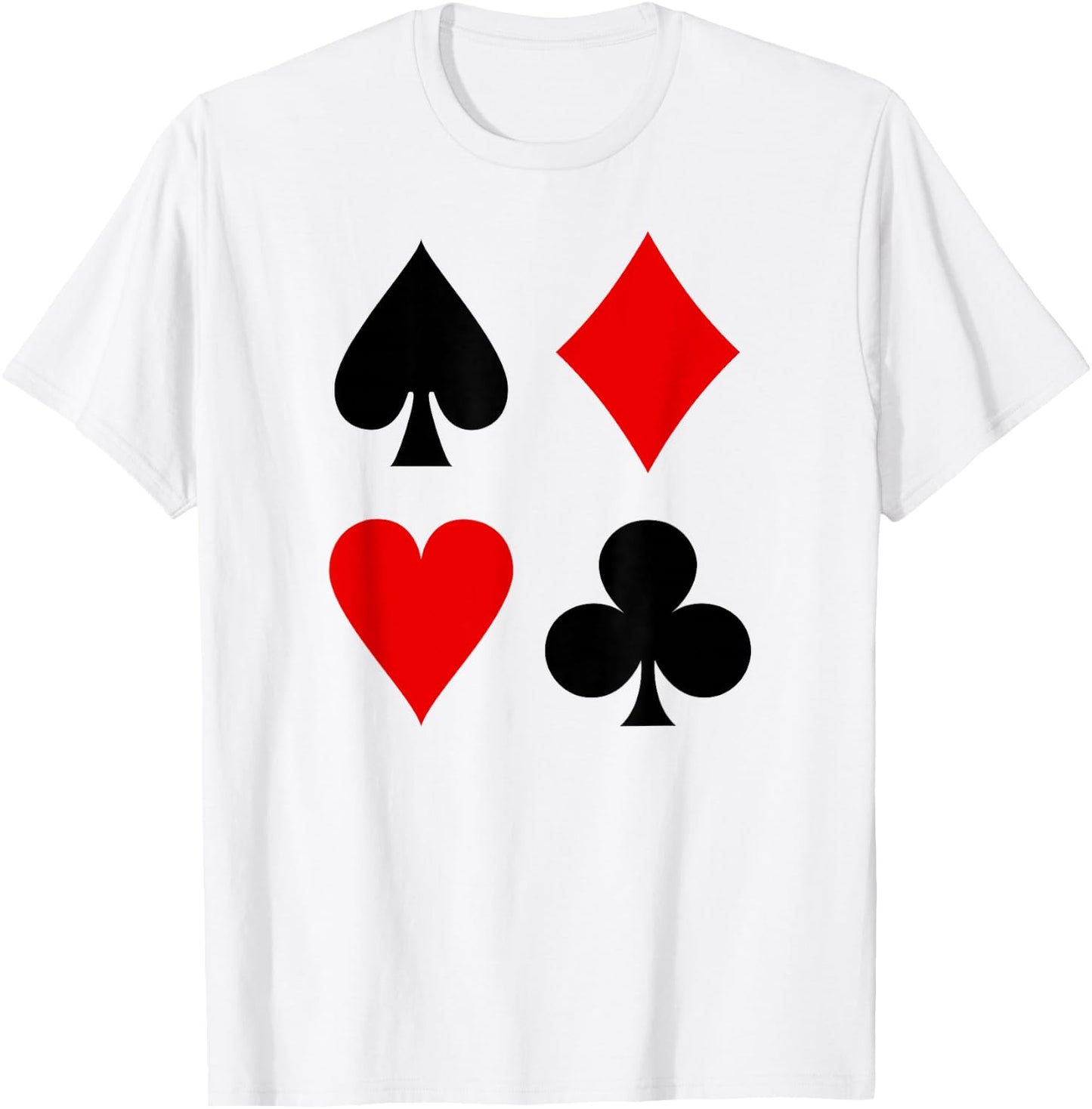 Clubs Hearts Spades Diamonds Playing Card Suits Poker T-Shirt - T-Shirt | White