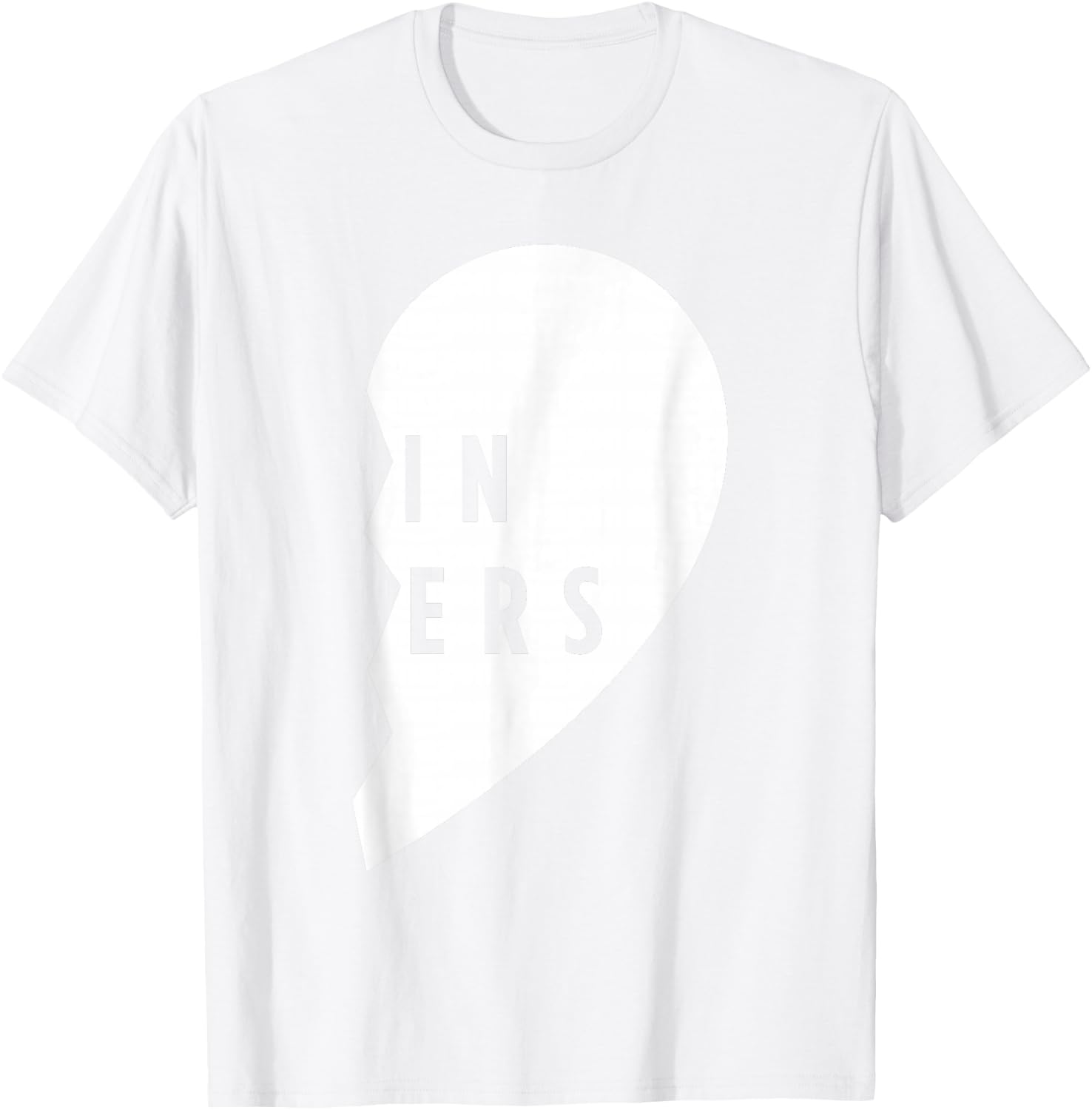 Twin Sisters Shirt Heart Half Matching Set - #2 of 2 T-Shirt - T-Shirt | White