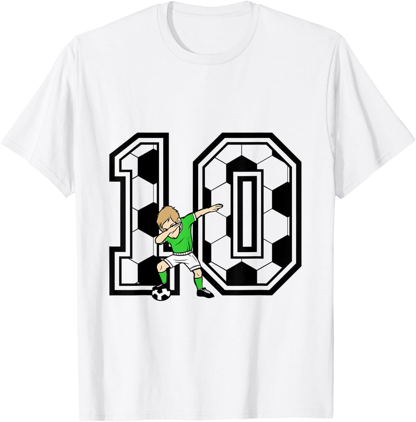 10th Birthday Boy Soccer Player 10 Years Old Boy T-Shirt - T-Shirt | White