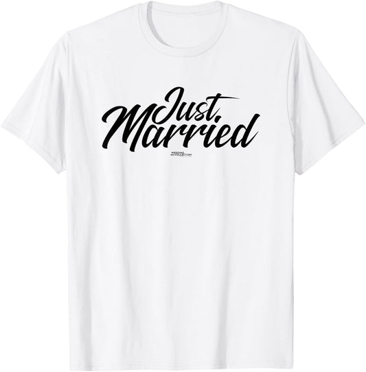 Just Married Wedding T-Shirt - T-Shirt | White