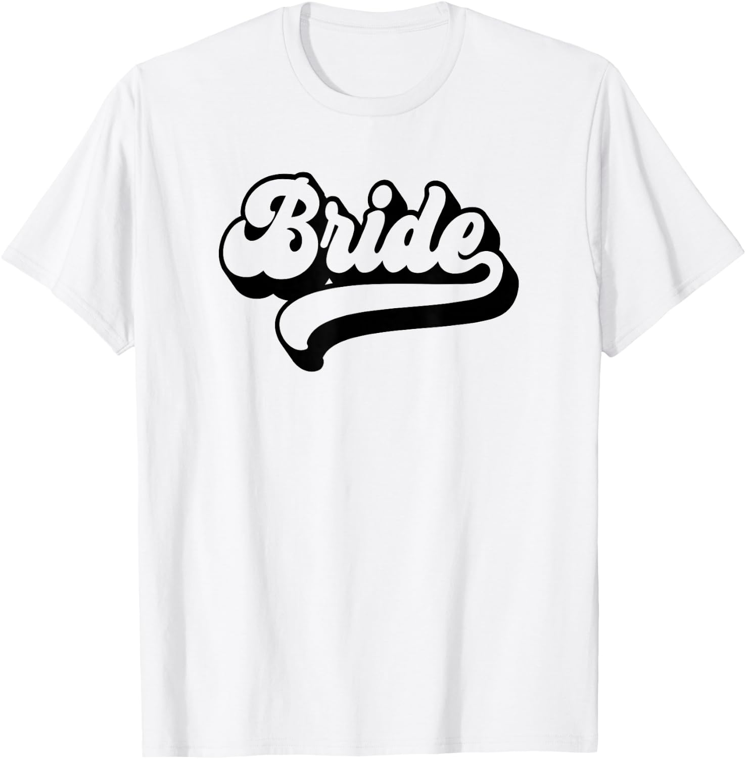 Bride Wedding Bachelorette Party Bridal Shower Retro Bride T-Shirt - T-Shirt | White