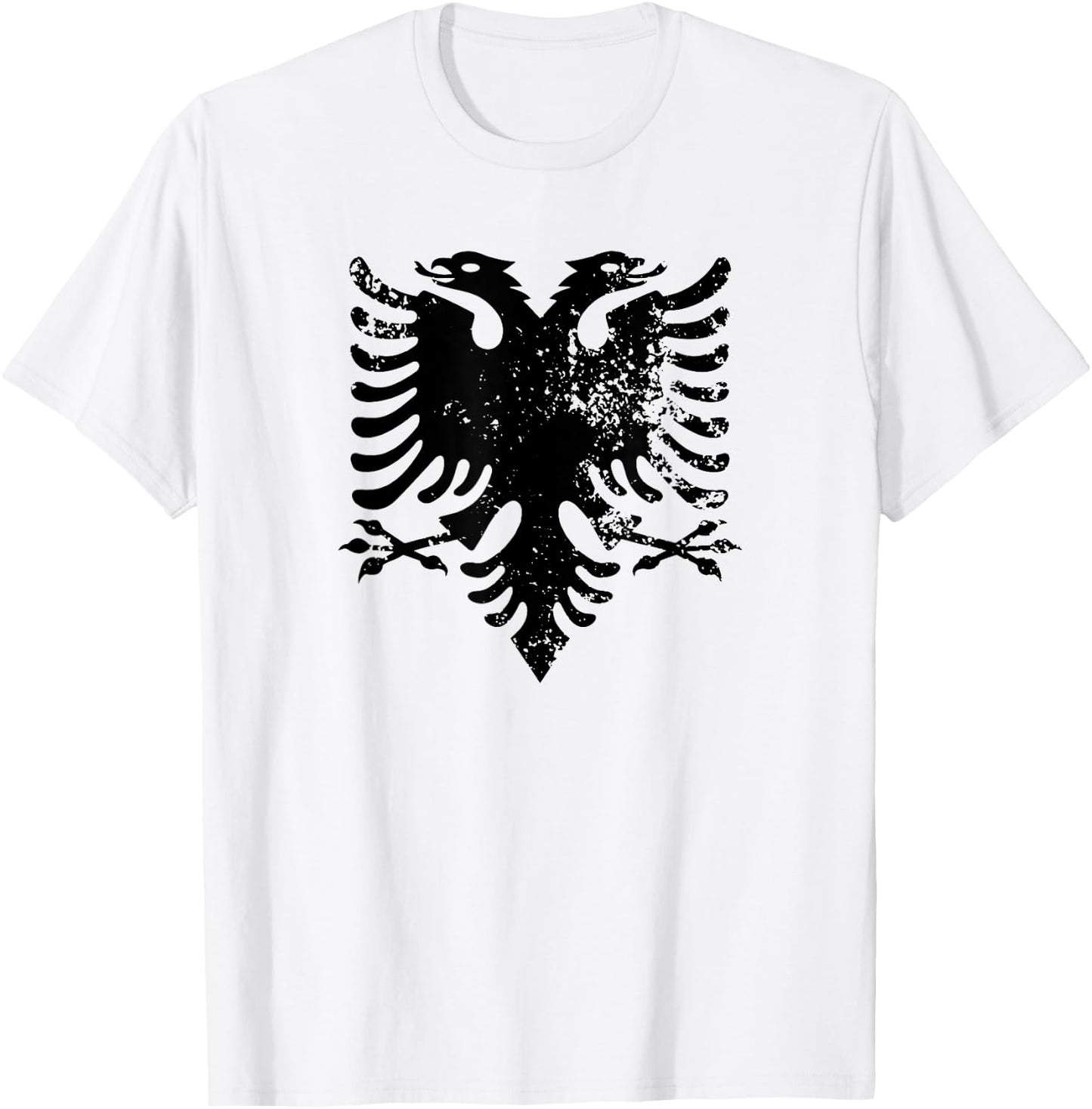 Albanian Flag Shirt Double Headed Eagle Albania T-Shirt - T-Shirt | White