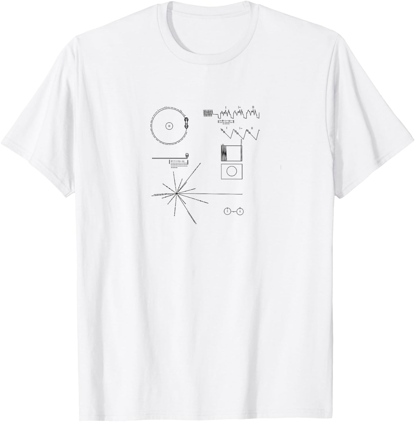 Voyager Golden Record NASA T Shirt T-Shirt - T-Shirt | White