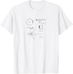 Voyager Golden Record NASA T Shirt T-Shirt - T-Shirt | White