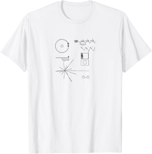 Voyager Golden Record NASA T Shirt T-Shirt - T-Shirt | White