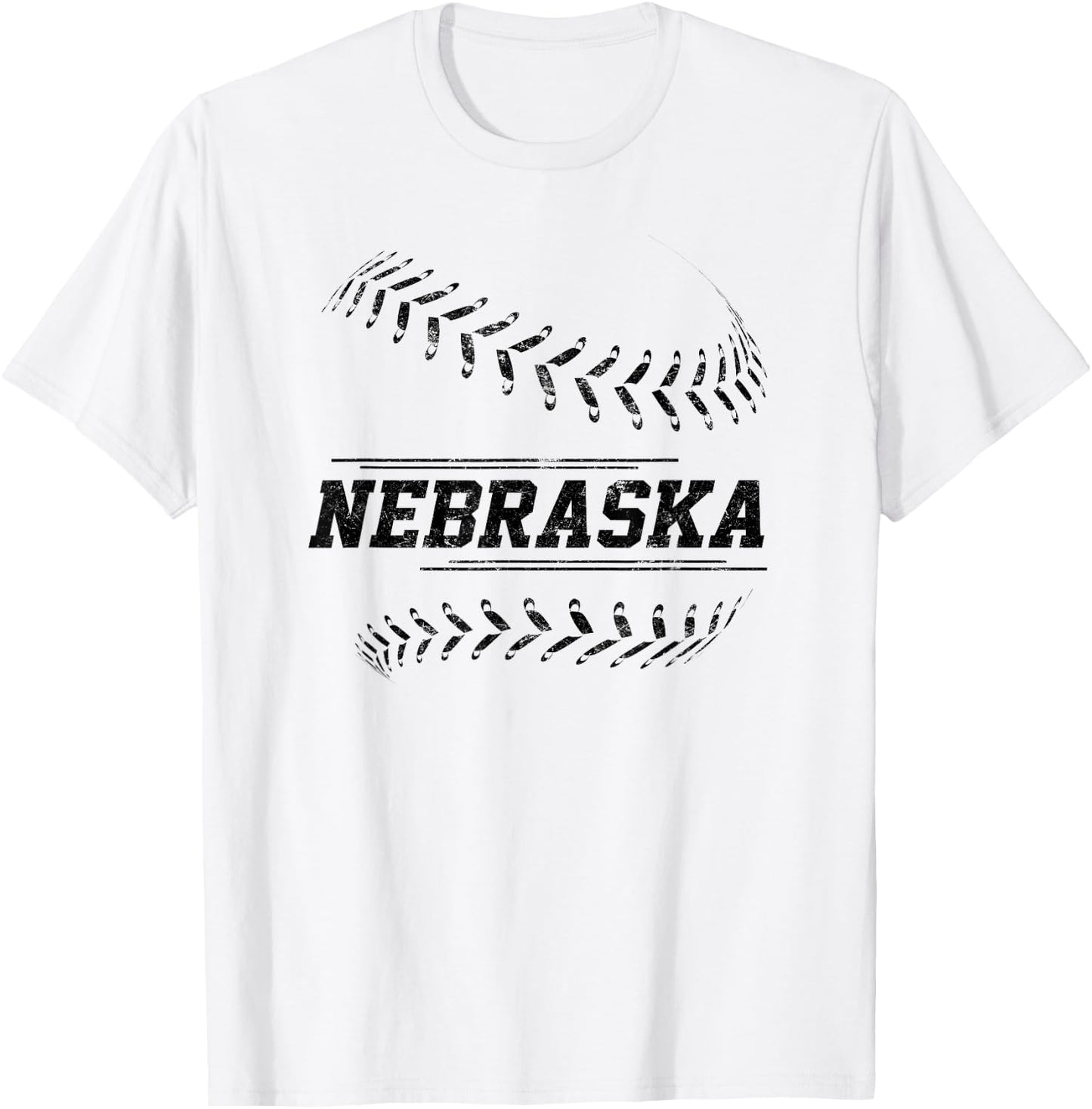 Nebraska Baseball State Pride Team Sport T-Shirt - T-Shirt | White