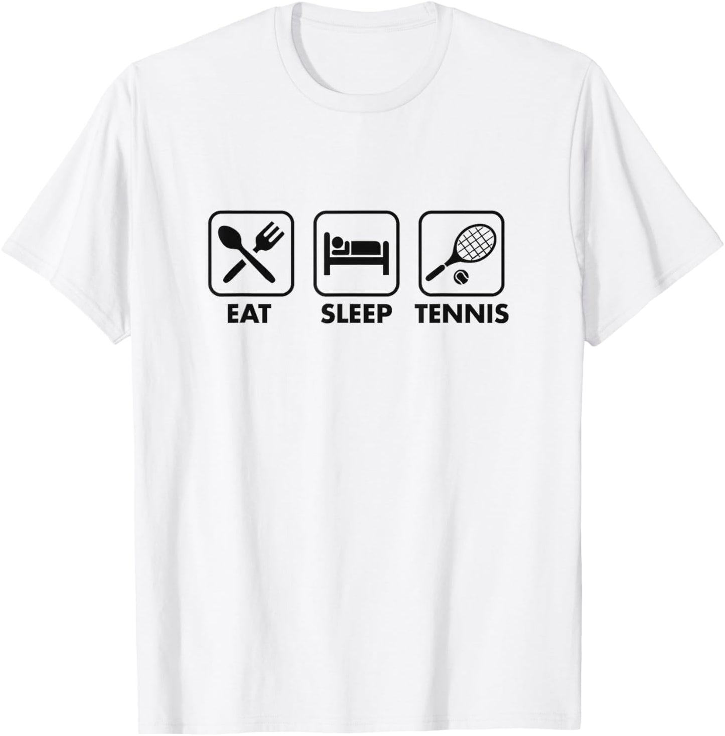 Eat Sleep Tennis T-Shirt - T-Shirt | White