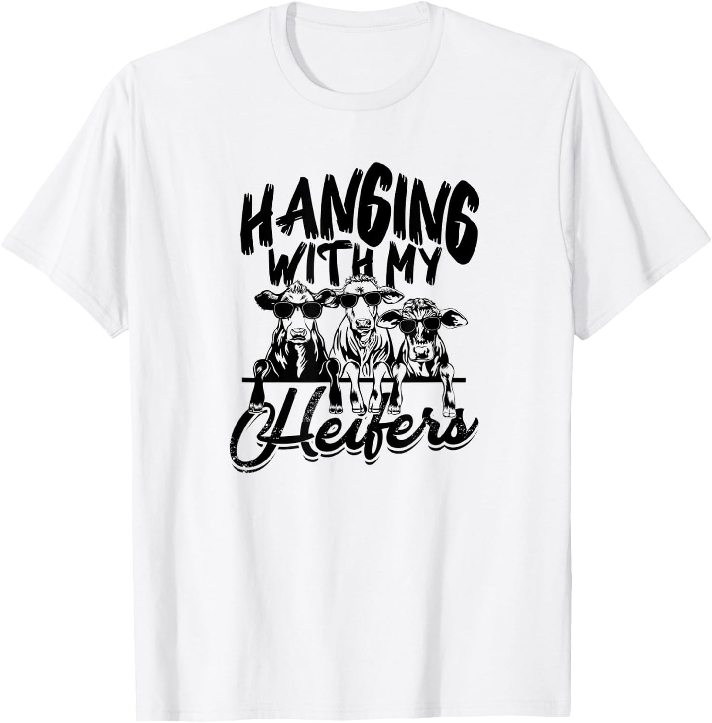 Hanging with my heifers - Heifer's Farm Dairy Milk T-Shirt - T-Shirt | White