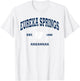 Eureka Springs Arkansas AR Throwback Navy Vintage Athletic T-Shirt - T-Shirt | White