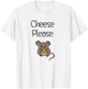 Cute Kawaii Cheese Please Mouse for Mice Lovers T-Shirt - T-Shirt | White