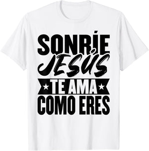 Camisetas Cristianas En Espanol Frases Biblia Jesús Te AMa T-Shirt - T-Shirt | White