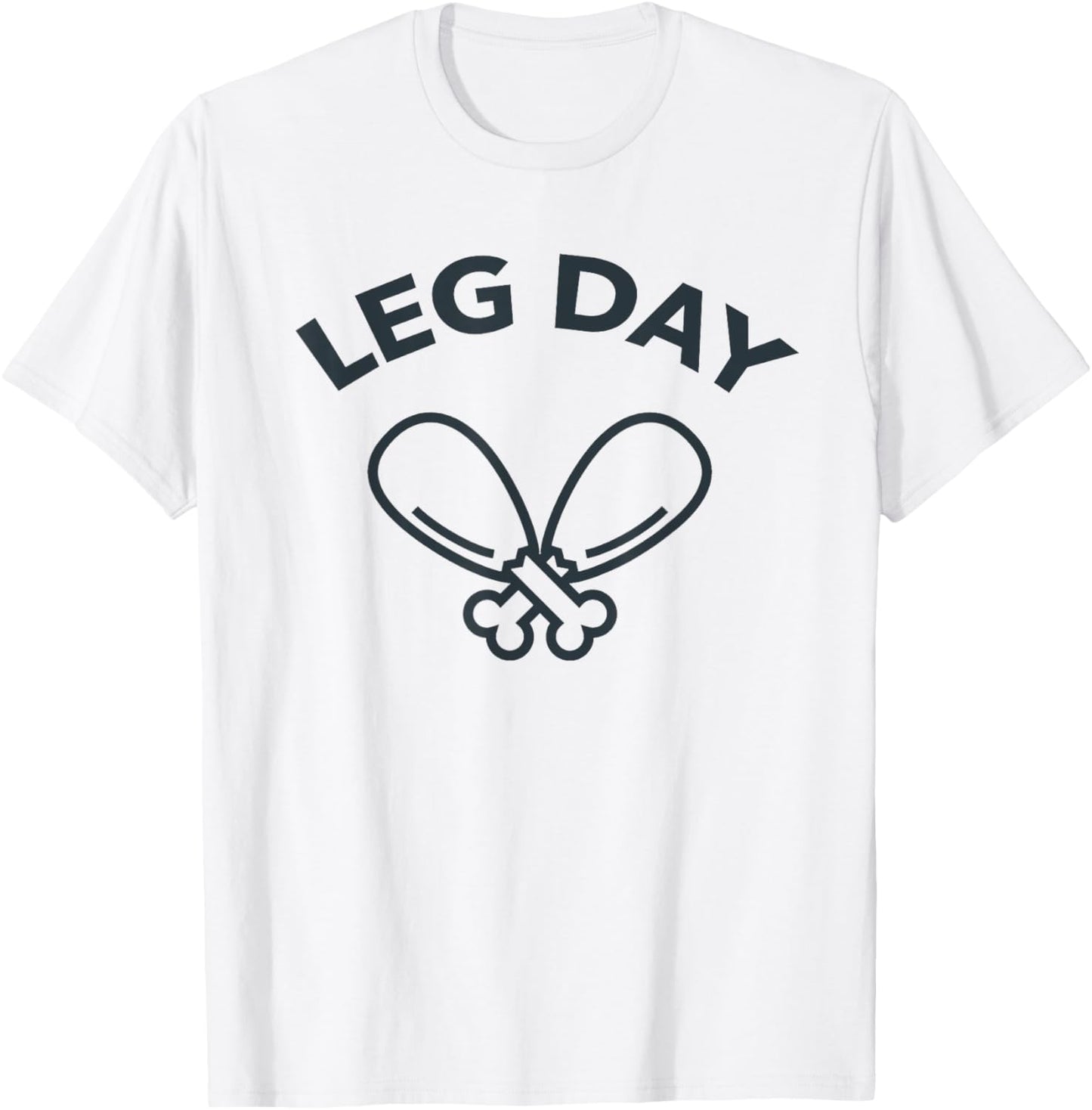 Funny Turkey Gym Workout Thanksgiving Leg Day T-Shirt - T-Shirt | White