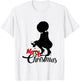 Black African American Christmas Black Women Wine Lovers T-Shirt - T-Shirt | White