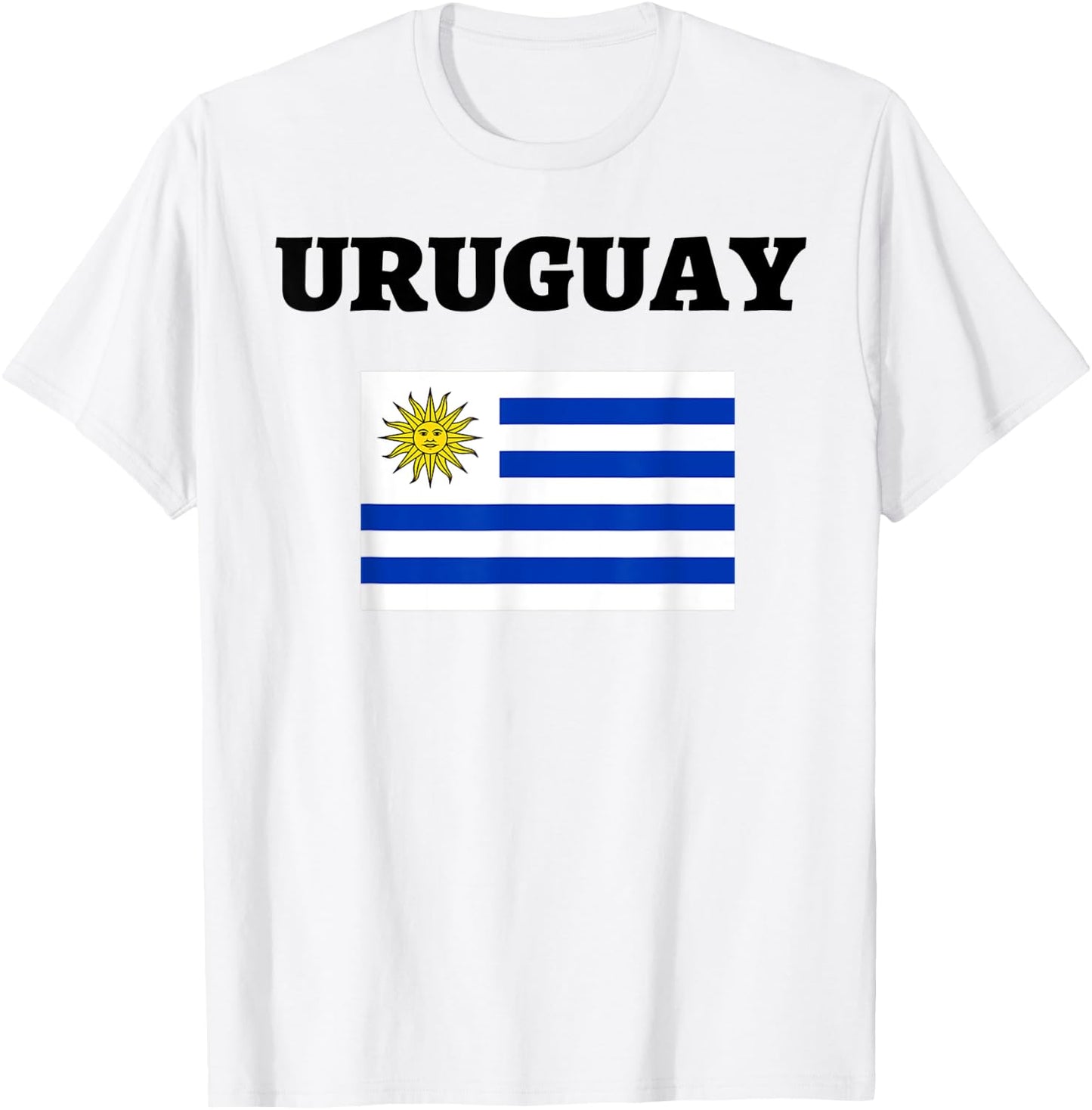 Uruguay Flag-Soccer Jersey-Football T Shirt T-Shirt - T-Shirt | White