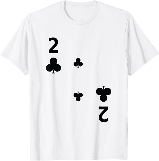 Two of Clubs Poker Playing Card Costume Group Shirt T-Shirt - T-Shirt | White