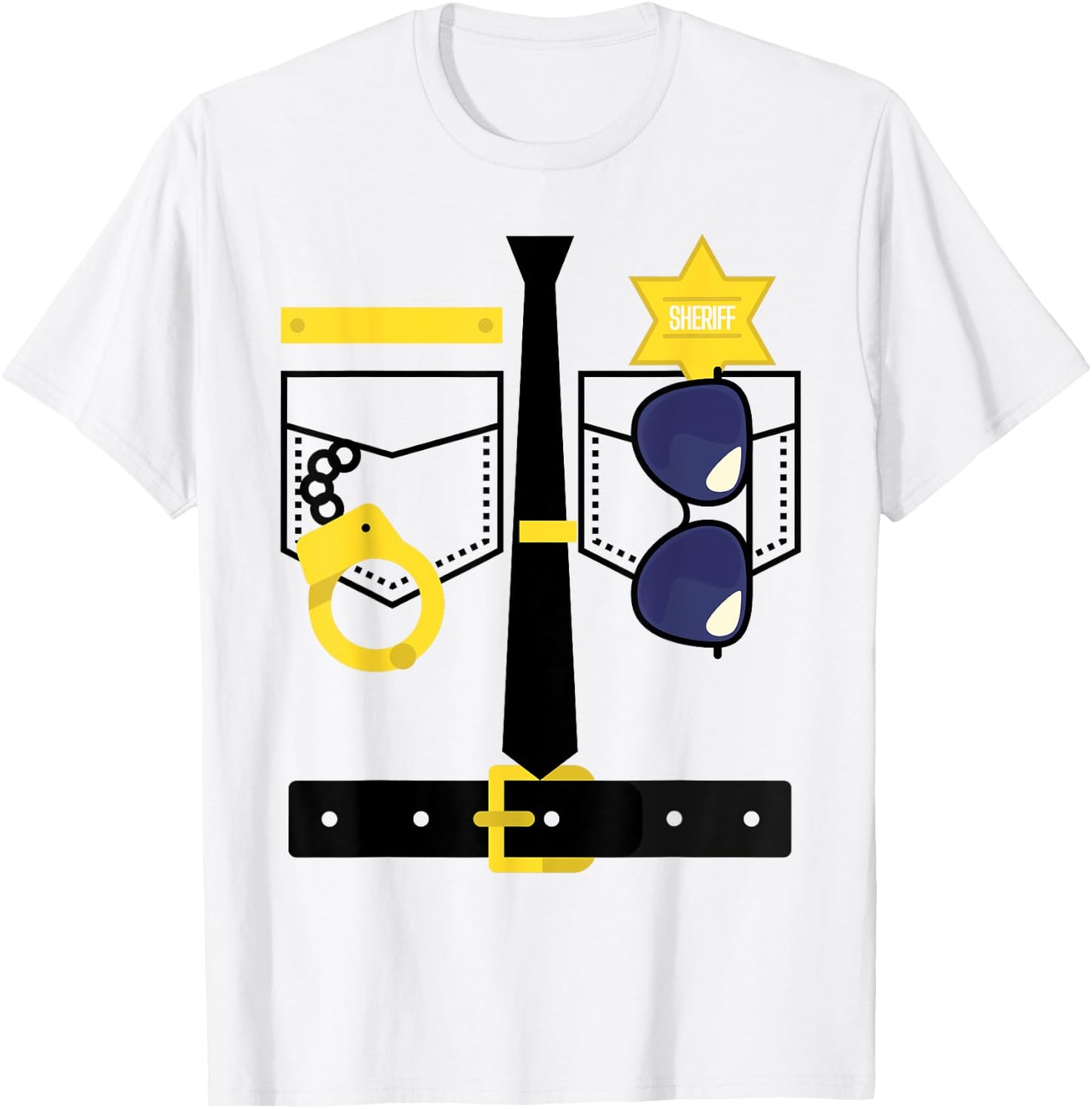 Police Uniform Costume Halloween Kids T-Shirt - T-Shirt | White