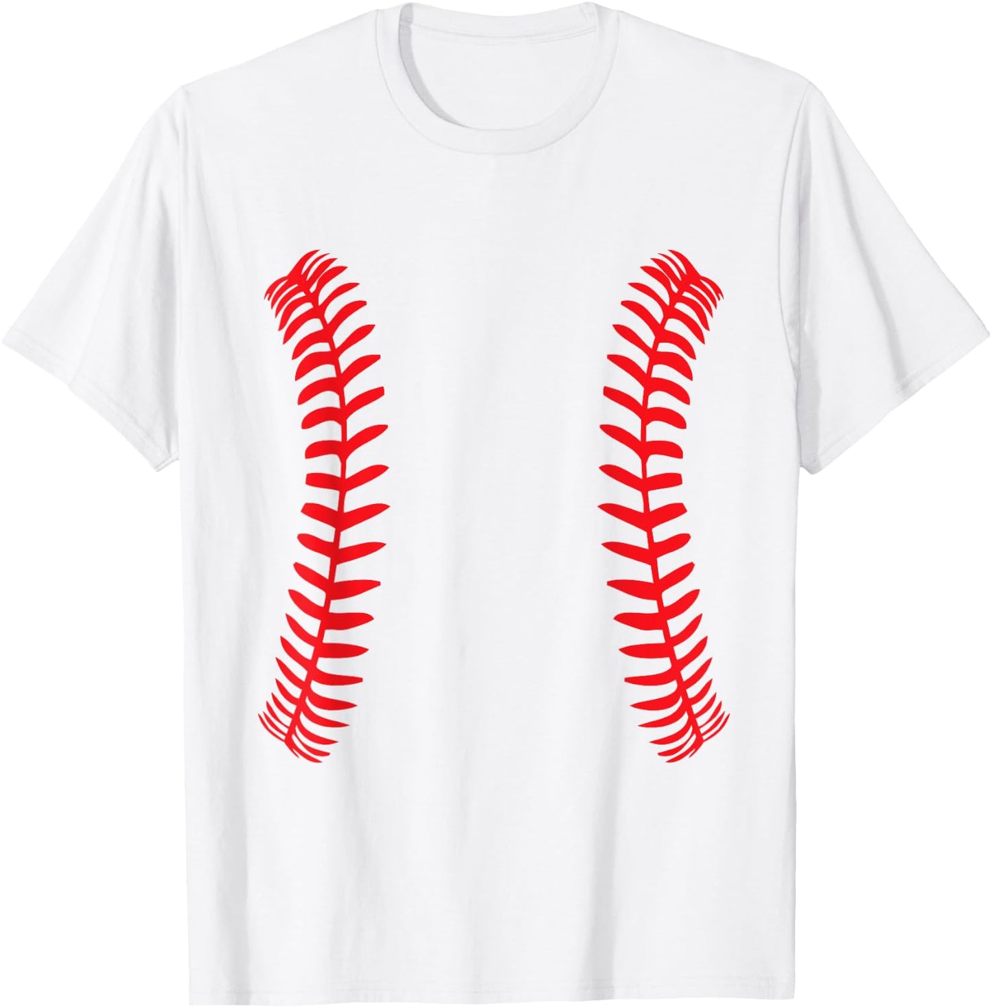 Baseball Stitches Ball Double Stitches Softball T-Shirt - T-Shirt | White