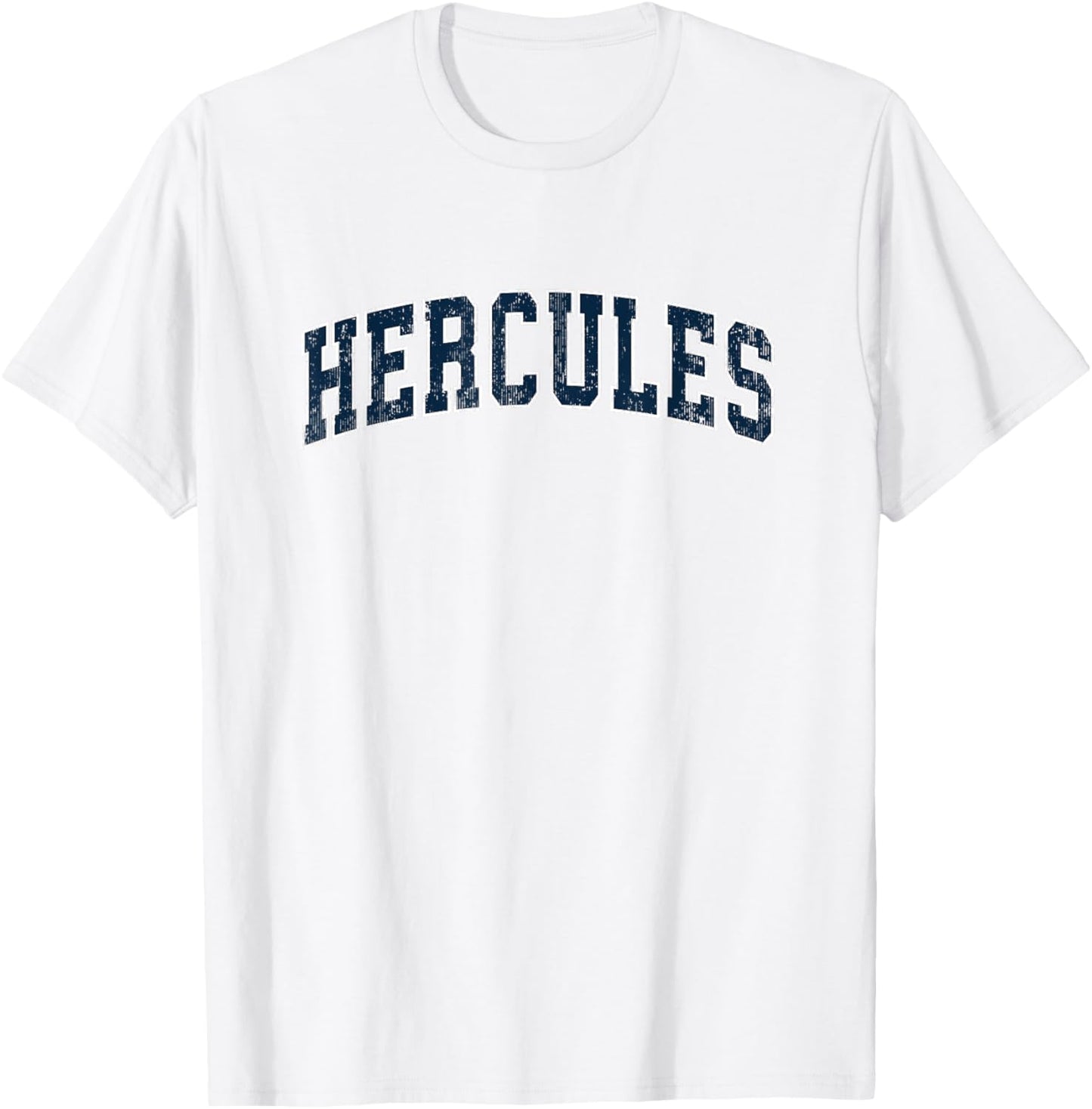 Hercules California CA Vintage Sports Design Navy Design T-Shirt - T-Shirt | White