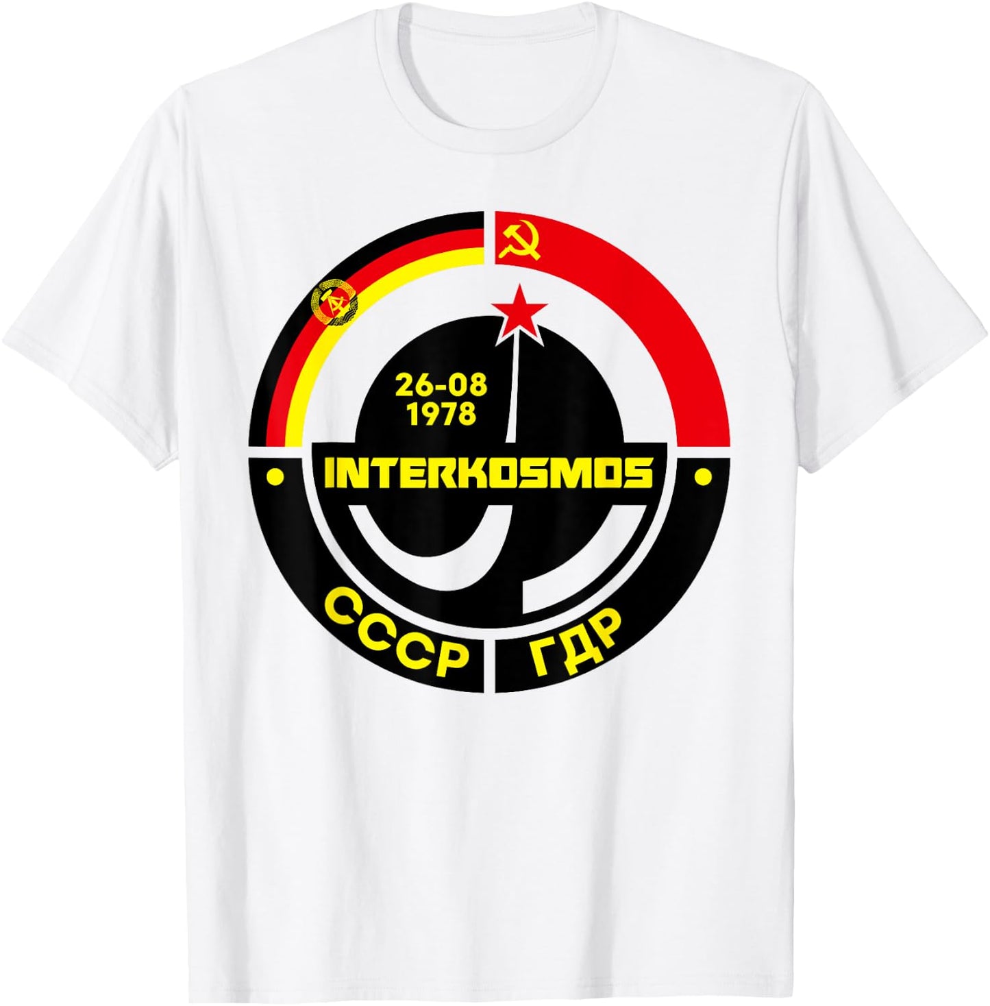 DDR GDR East East Nostalgia Intercosmos USSR T-Shirt - T-Shirt | White