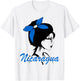 Nicaragua Girl Nicaraguan Mujer Nicaragueña flag T-Shirt - T-Shirt | White