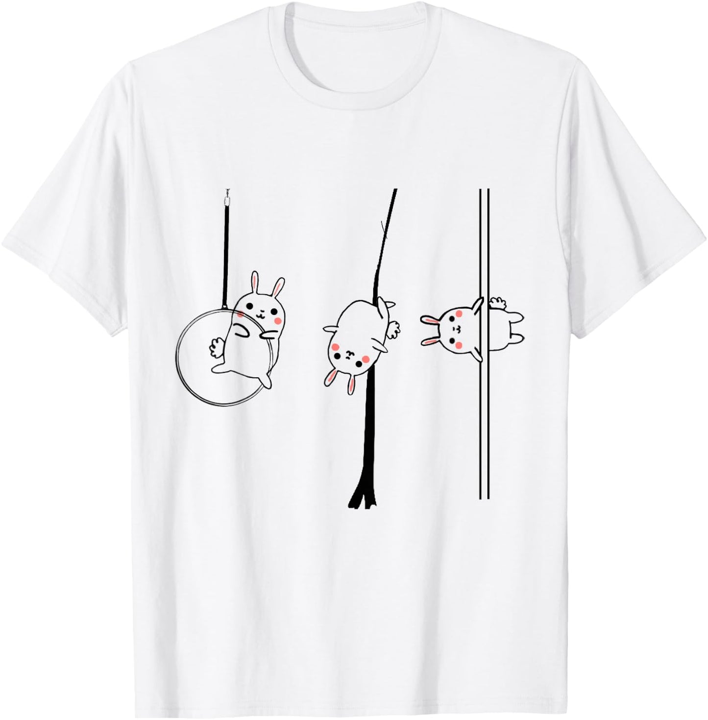 Circus Aerialist Bunnies Aerialist Dancer Aerial Hoop Lover T-Shirt - T-Shirt | White