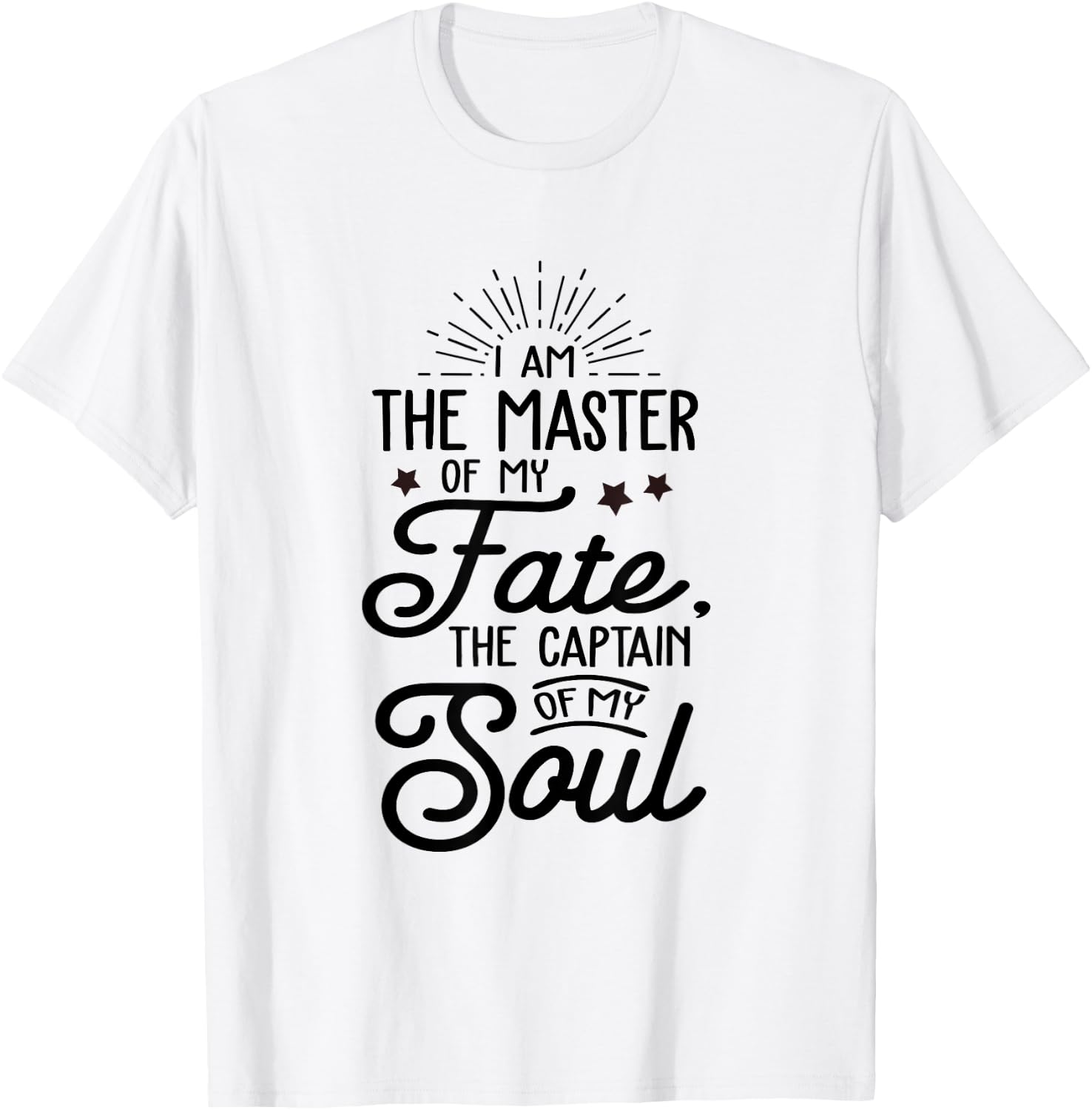 I'm The Master Of My Fate The Captain Of My Soul Christian T-Shirt - T-Shirt | White