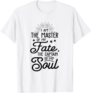 I'm The Master Of My Fate The Captain Of My Soul Christian T-Shirt - T-Shirt | White