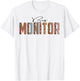Leopard Bus Monitor Funny Job Title School Worker T-Shirt - T-Shirt | White