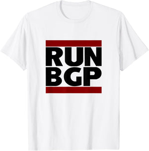 Run BGP Funny Network Engineer Geeky Nerd T-Shirt - T-Shirt | White