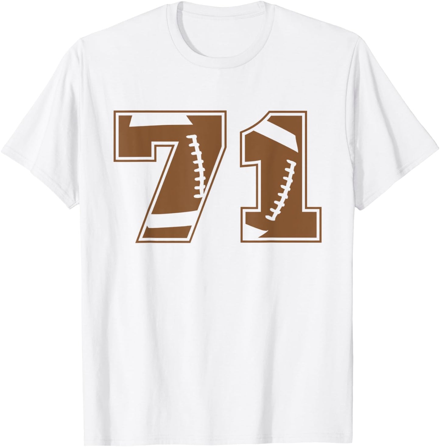 Football 71 Jersey Number T-Shirt - T-Shirt | White