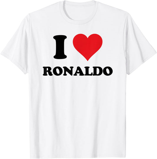 I Heart Ronaldo First Name I Love Personalized Stuff T-Shirt - T-Shirt | White
