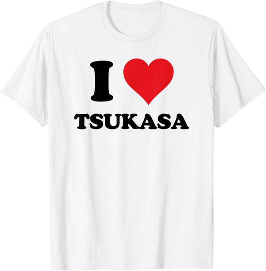 I Heart Tsukasa First Name I Love Personalized Stuff T-Shirt - T-Shirt | White