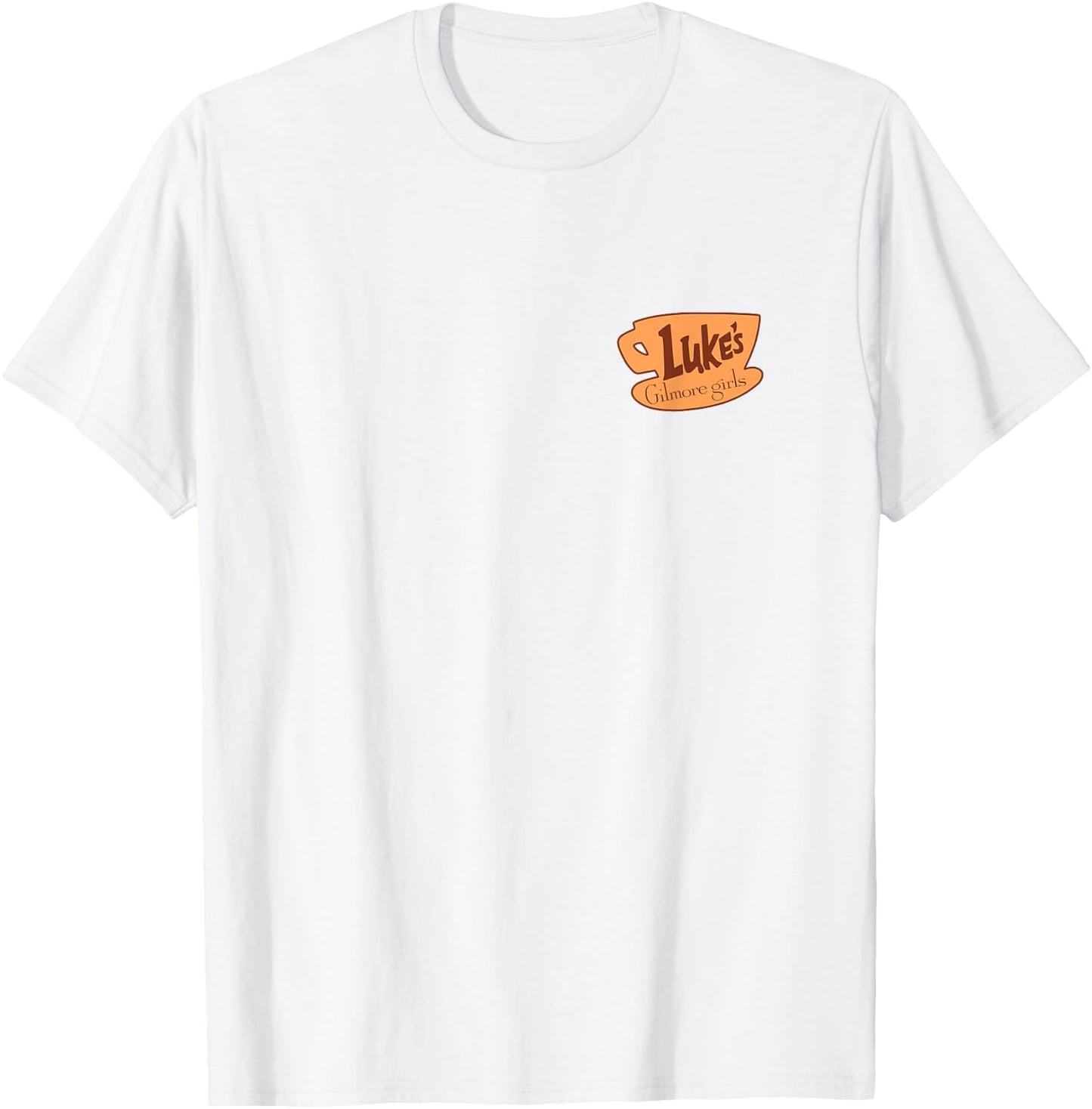 Gilmore Girls Eat at Luke's Diner Front and Back TV Show T-Shirt - T-Shirt | White