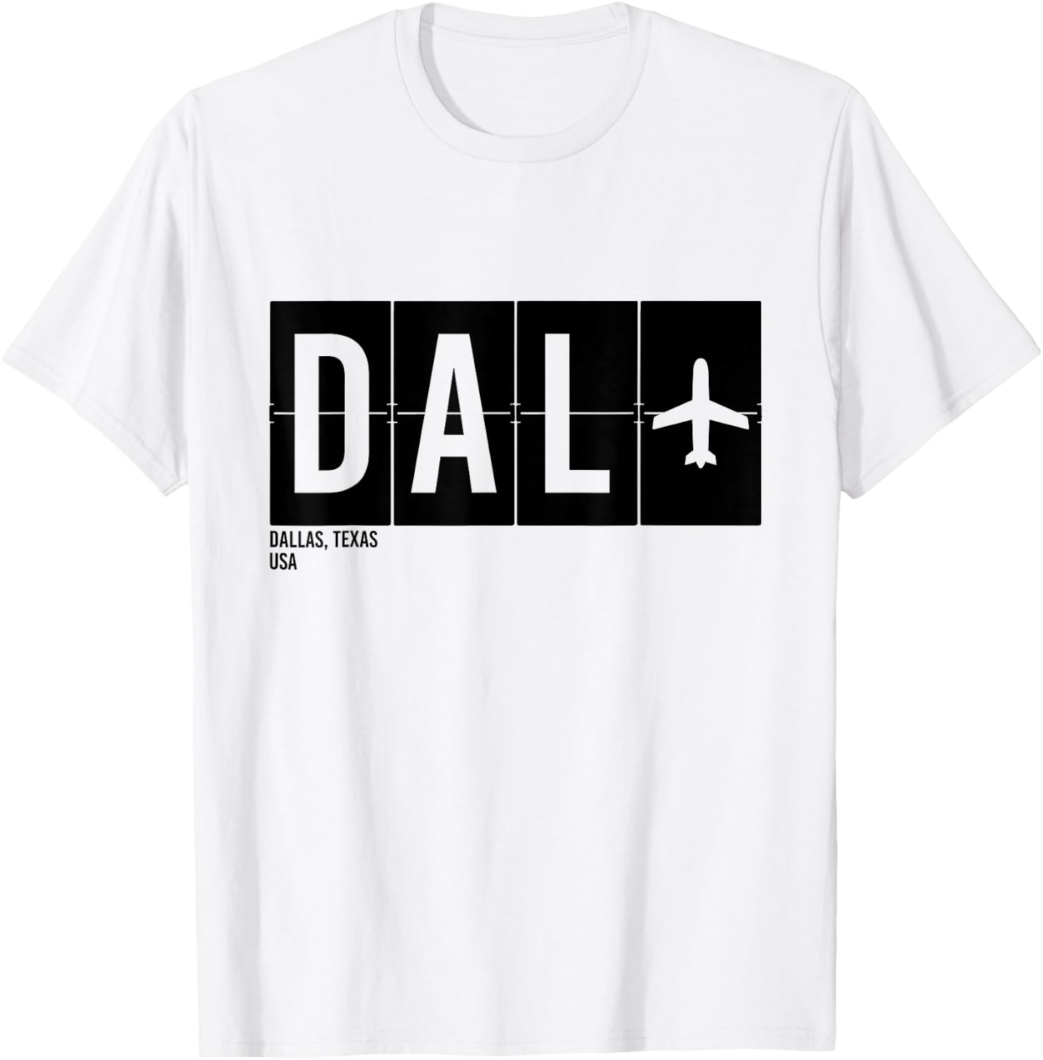 DAL Dallas Texas USA Airport Code International Travel T-Shirt - T-Shirt | White