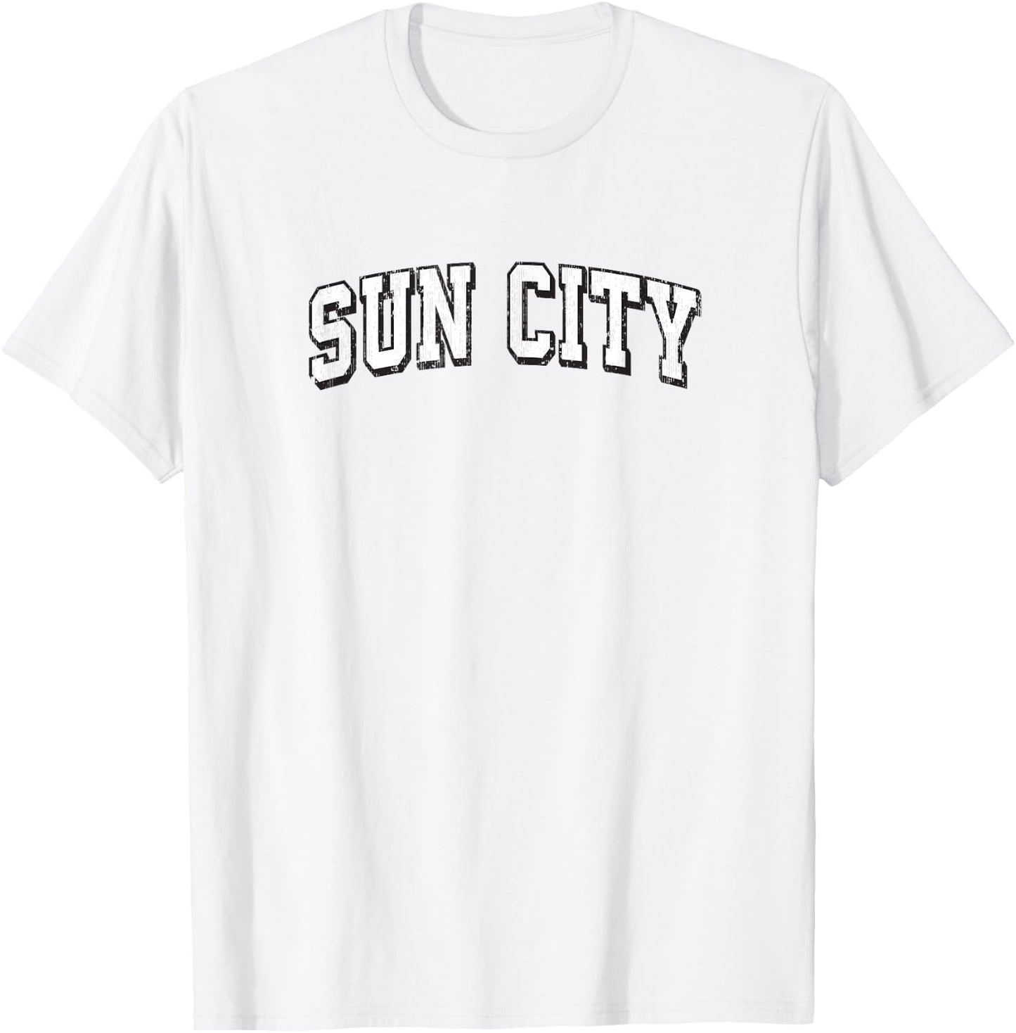 Sun City Arizona Vintage Athletic Sports B&W Print T-Shirt - T-Shirt | White